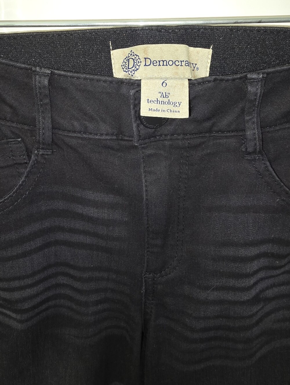 Democracy Ab Technology Black Bootcut Jeans Women's Size 6 Stretch NWOT - Picture 4 of 4